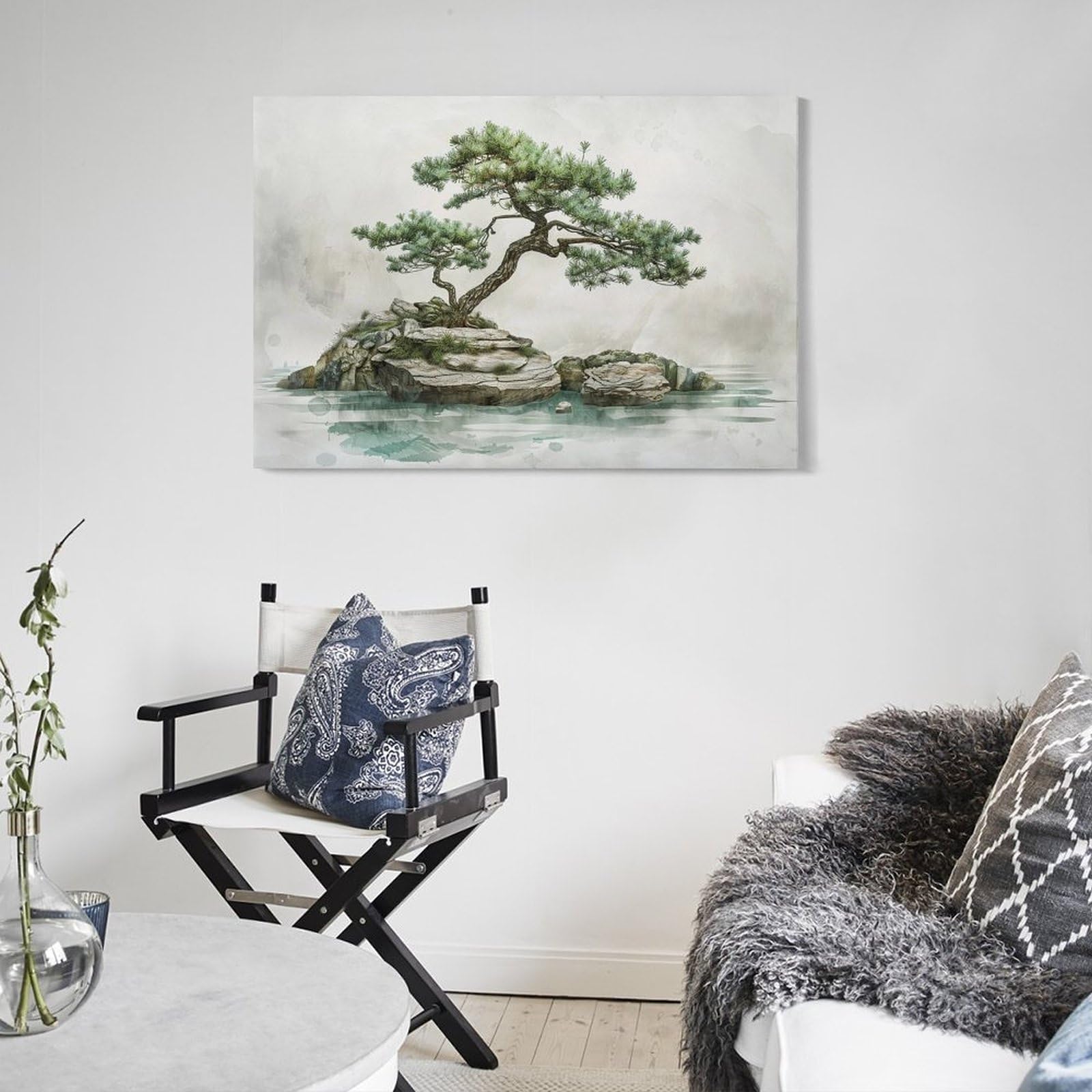 Amazon.co.jp: 絵画 中国の古い松の木 アートパネル ポスター モダンな